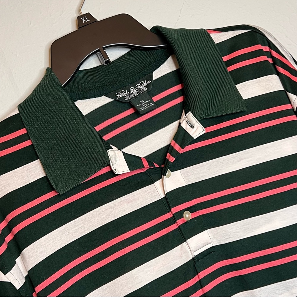 Brooks Brothers Men’s XL Country Club Performance Knit Short Sleeve Polo Shirt